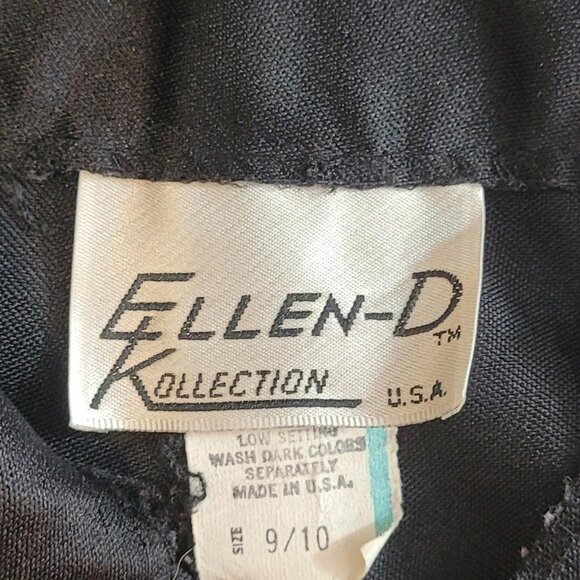 Ellen-D Kollection Black Women's slack size 9/10 100% polyester - Picture 2 of 6